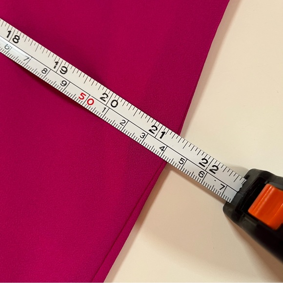 NEW Belle Badgley Mischka Magenta Long Sleeve Ruffle front Mini cocktail Dress - Picture 17 of 17